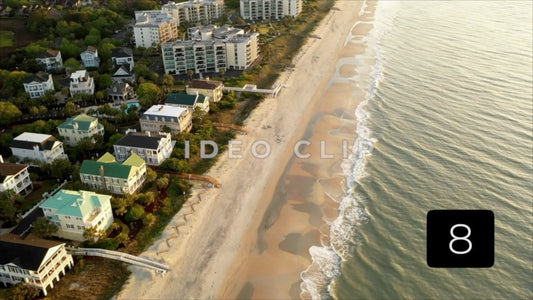 CLIP 8 - Litchfield Beach, SC single person walking on beach in the morning