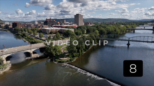 CLIP 8 - Binghamton, NY public park beside Chenango and Susquehanna River downtown