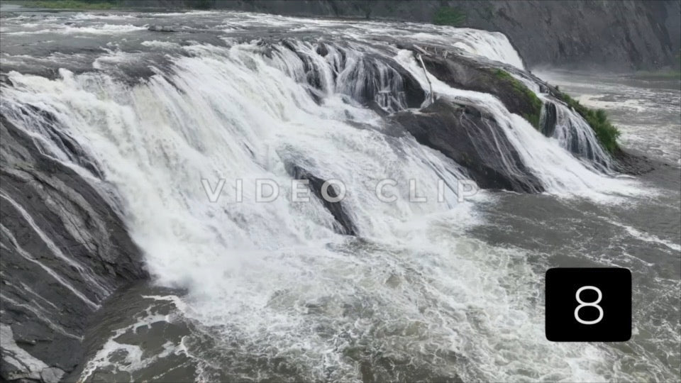 CLIP 8 - Cohoes Falls waterfall in Eastern New York second only to Niagara Falls