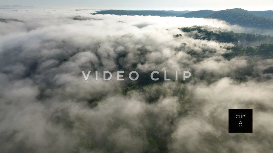 stock video fog over tennesse mountains at Norris Dam