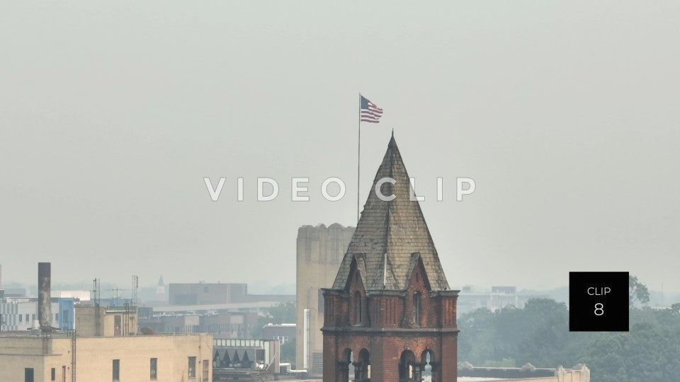 stock video canadian wildfire smoke rochester New York