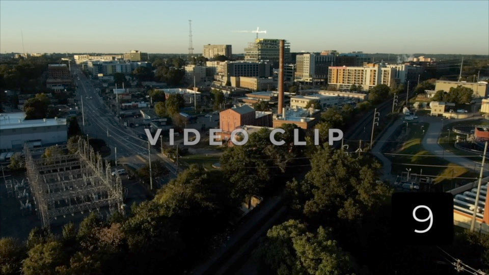 CLIP 9 - Atlanta, GA Vol. 1 - old water works building and stack in morning sunlight