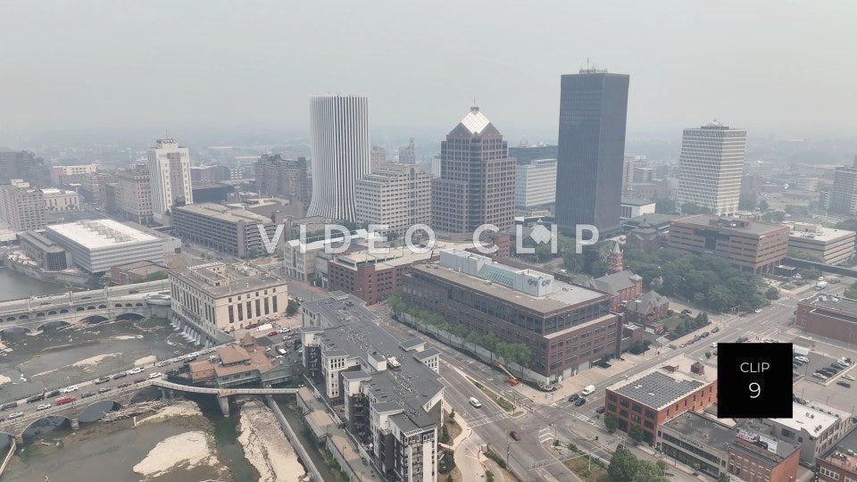 stock video canadian wildfire smoke rochester New York