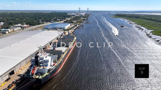 CLIP 9 - Brunswick, GA cargo ship docked at Georgia Ports Authority