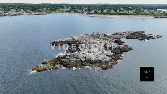 stock video Black Rock Island in Massachusetts Bay near Boston