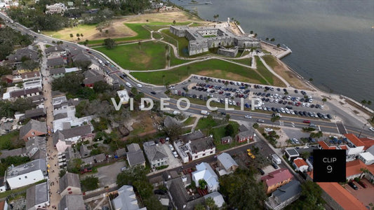 CLIP 9 - St Augustine, Florida downtown activity around Castillo de San Marcos National Monument