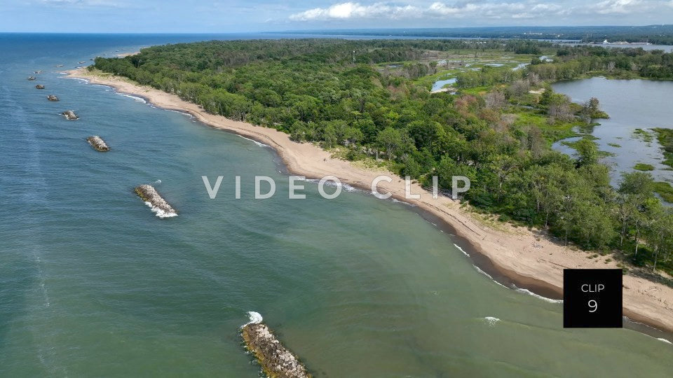 Stock Video Presque Isle State Park Erie PA