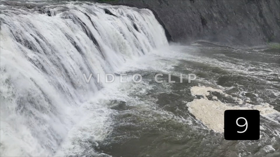 CLIP 9 - Flying low in front of Cohoes Falls located in New York State