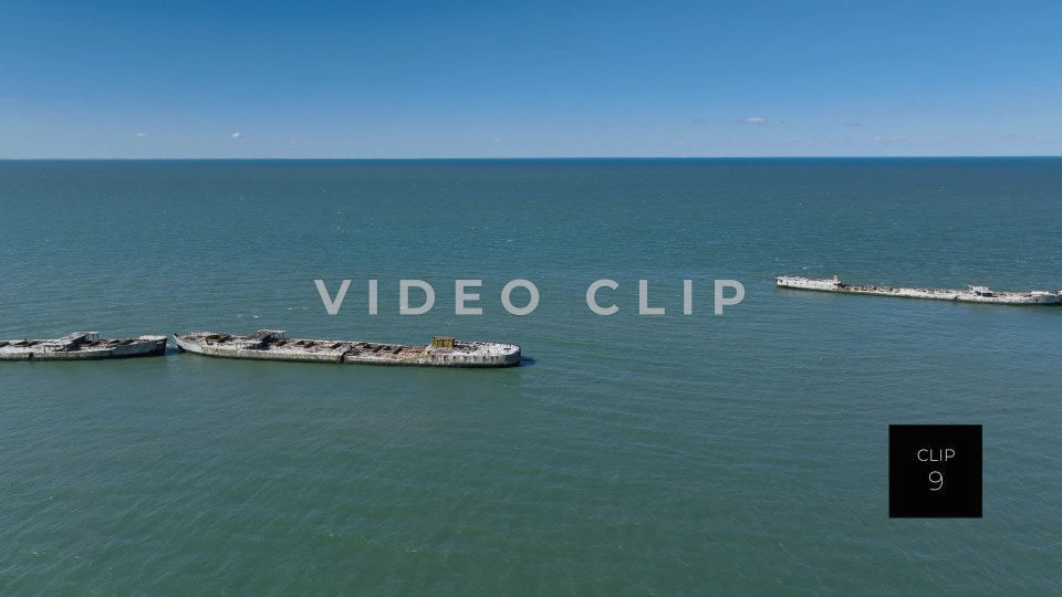 CLIP 9 - Kiptopeke Concrete Ships, VA used as breakwater in Chesapeake Bay