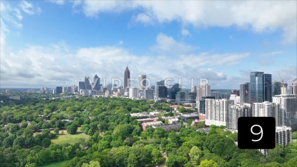 CLIP 9 - Atlanta, GA Vol. 2 - city skyline view from Piedmont Park downtown