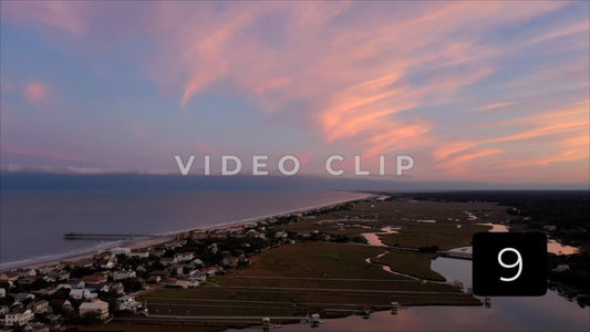 CLIP 9 - Pawleys Island, SC beautiful light reflecting off clouds at sunset