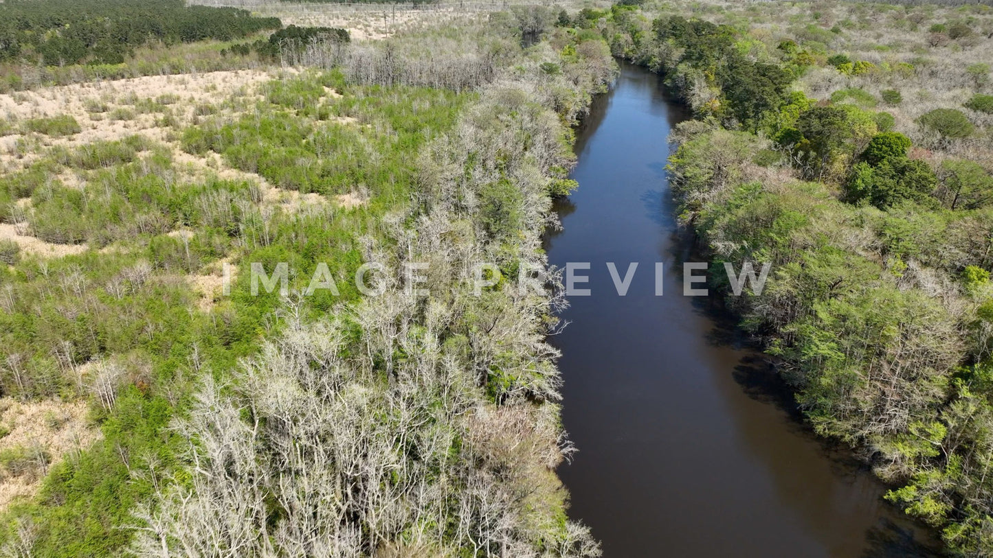 4k Still Frame - Johnsonville, SC Lynches River in early Spring