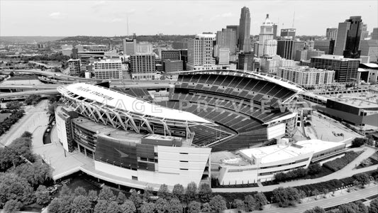 Photo - Black&White - Cincinnati, Ohio Paycor Stadium for Bengals football team