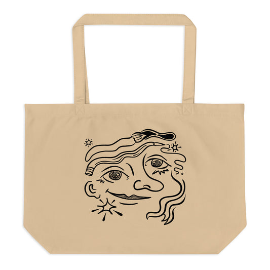 Groovy Artist Large Organic Tote Bag