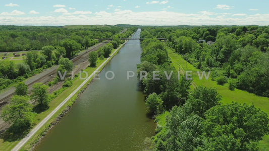 Video - Bridge over Erie Canal with walking trail and High Acres landfill