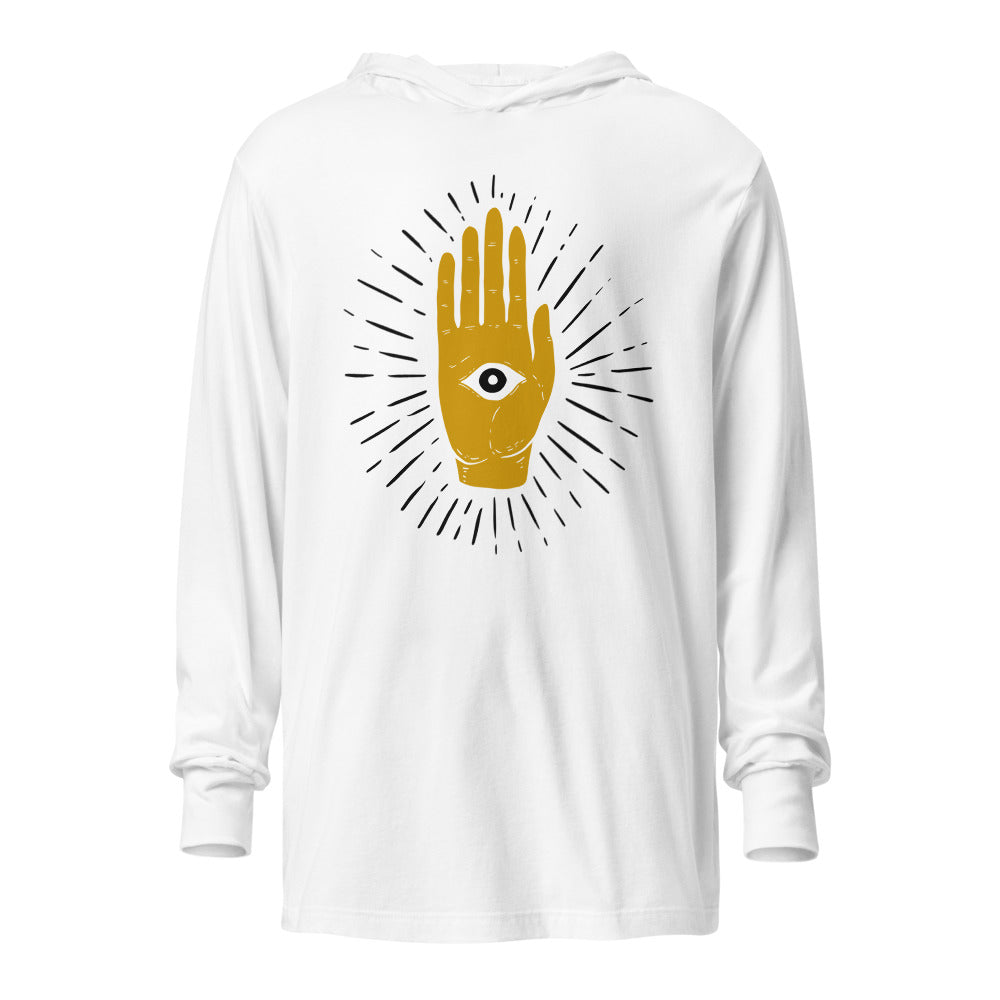 Hamsa Hand Unisex Hooded Long-sleeve Tee