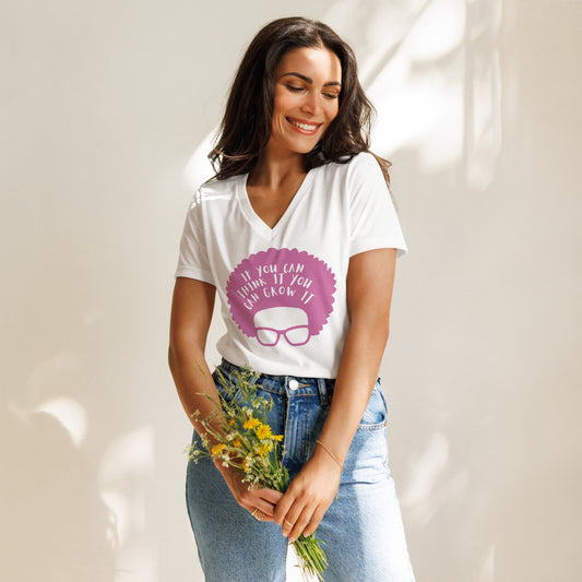 Think It Grow It Woman's relaxed v-neck t-shirt