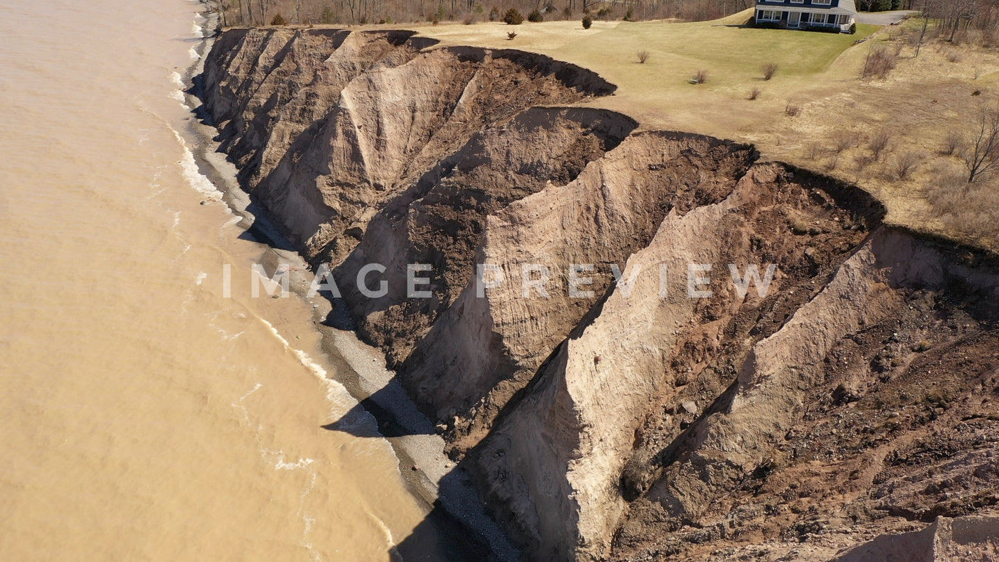 stock photo lake ontario erosion in NY