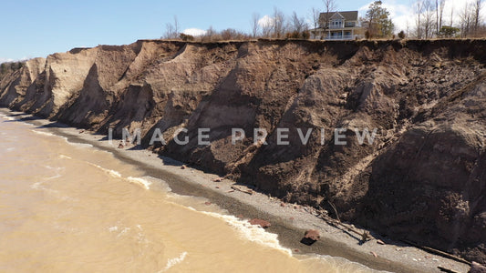 stock photo cliff erosion lake ontario