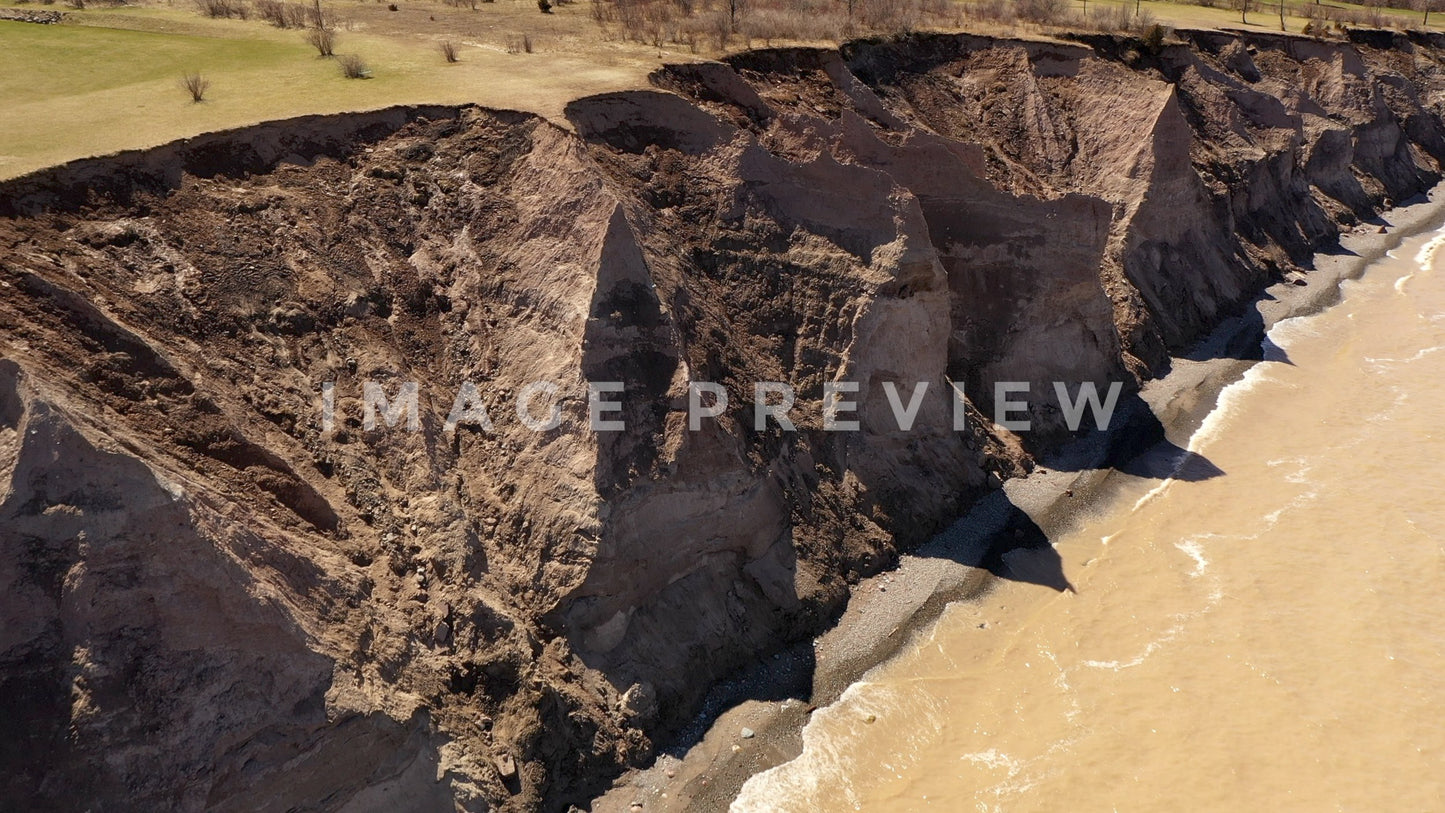 stock photo cliff erosion lake ontario