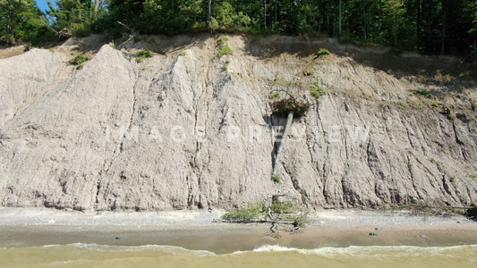 stock photo lake ontario cliff erosion