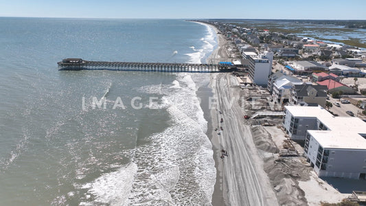 stock photo hurricane IAN damage to garden city sc