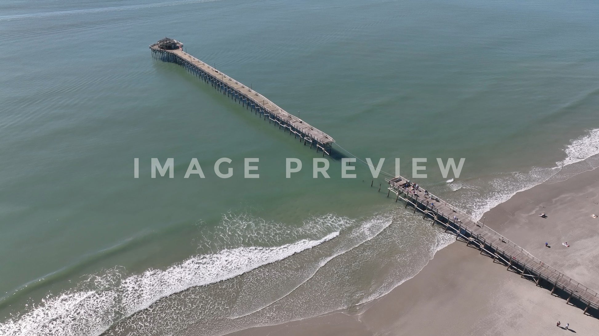 stock photo hurricane IAN damage to cherry grove peir