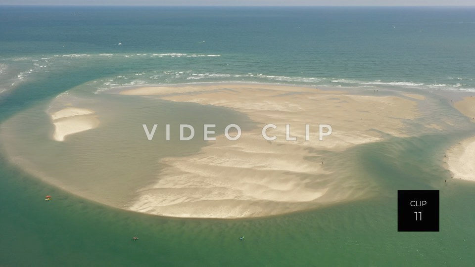 CLIP 11 - Cherry Grove Beach, SC beautiful sand bar at low tide at North inlet