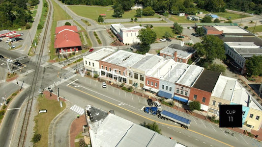 CLIP 11 - Montezuma, GA freight truck passes through town