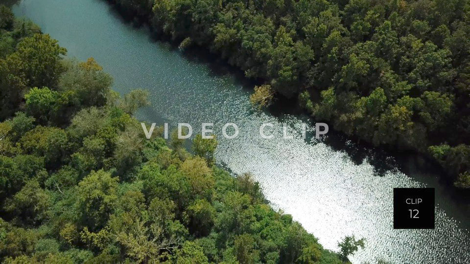 CLIP 12 - Chattahoochee River - Sunshine reflecting in peaceful water in South Georgia