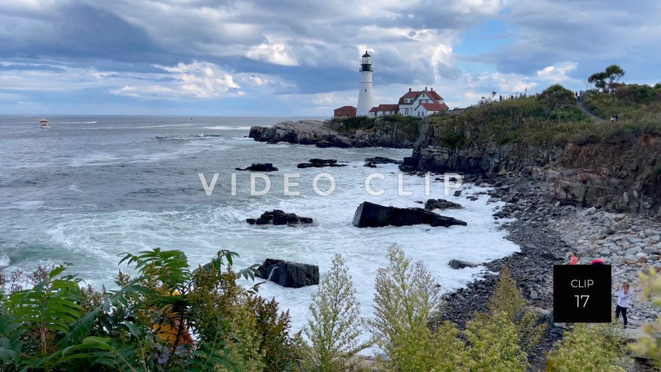 CLIP 17 - Maine Coast Lighthouse at Fort Williams with sound