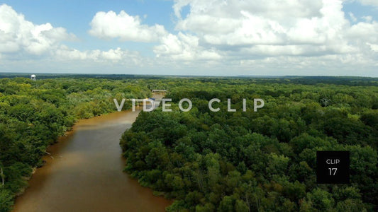 CLIP 17 - Montezuma, GA beautiful green landscape with Flint River and bridges