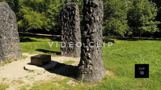 CLIP 18 - Rochester, NY artist sculpture in Middle Falls Park - Seat of Forgetting and Remembering