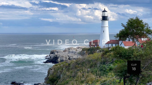 CLIP 18 - Maine Coast Lighthouse at Fort Williams with sound