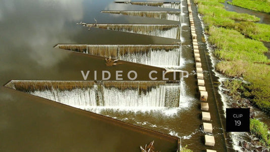 CLIP 19 - Montezuma, GA spillwater dam at Whitewater Creek Park