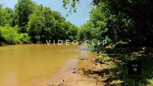 CLIP 19 - Oconee River - ideal summer's day with peaceful Southern river in Greene County, GA