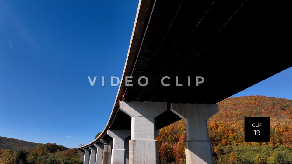 CLIP 19 - Tioga Dam and Reservoir, PA Infrastructure below bridge that crosses reservoir