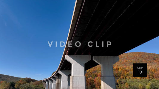 CLIP 19 - Tioga Dam and Reservoir, PA Infrastructure below bridge that crosses reservoir