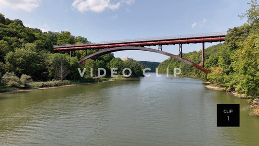 CLIP 1 - Rochester, NY Genesee Riverway Walking Trail Bridge