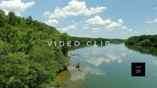 CLIP 20 - Savannah River - beautiful cloud reflections on water in South Carolina