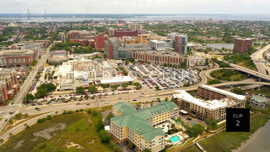 CLIP 2 - Charleston, SC cityscape of downtown business district