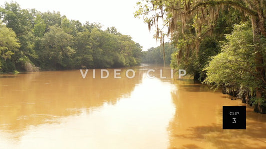 CLIP 3 - Hawkinsville, GA beautiful morning light on Okmulgee river