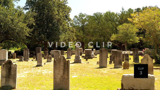 CLIP 3 - Indiantown Presbyterian Church low flight over cemetery