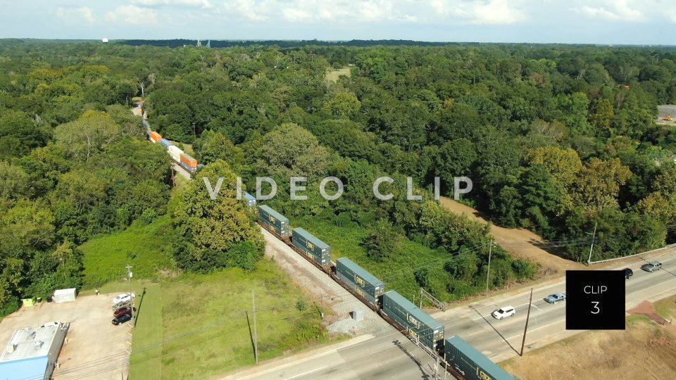 CLIP 3 - Montezuma, GA freight train passing through town