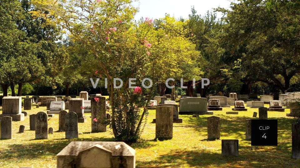 CLIP 4 - Indiantown Presbyterian Church low flight over gravesites