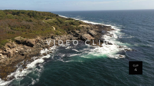 CLIP 4 - Maine Coast aerial Two Lights State Park