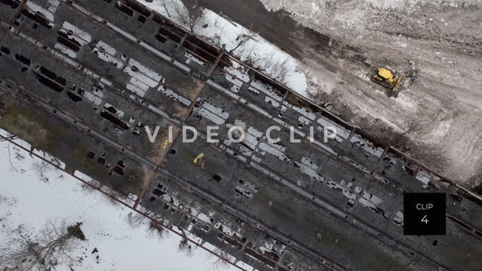 CLIP 4 - Buffalo, NY snow plowed beside abandoned building after winter storm