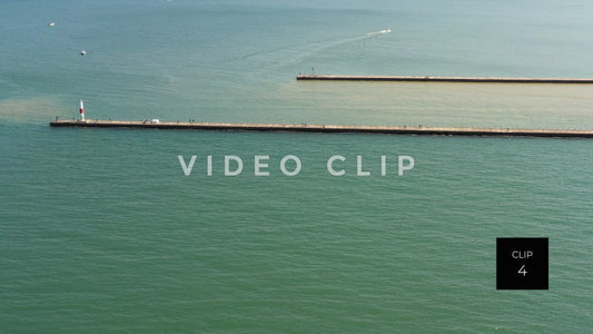 CLIP 4 - Side track of Charlotte Pier on Lake Ontario at Genesee river Rochester, NY