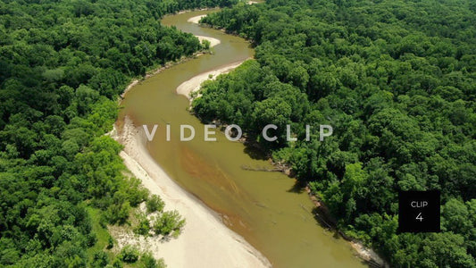 CLIP 4 - Flint River - flowing through remote forest landscape near Montezuma, GA