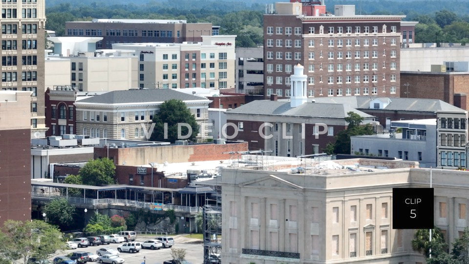 CLIP 5 - Wilmington, NC close up of city buildings and activity